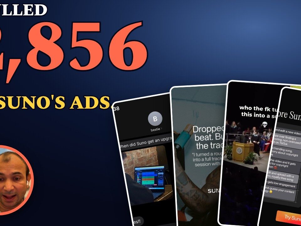 I pulled 2,856 of Suno's ads
